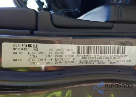 2015 Jeep Grand Cherokee Laredo from USA, damaged, VIN 1C4RJFAG9FC140722